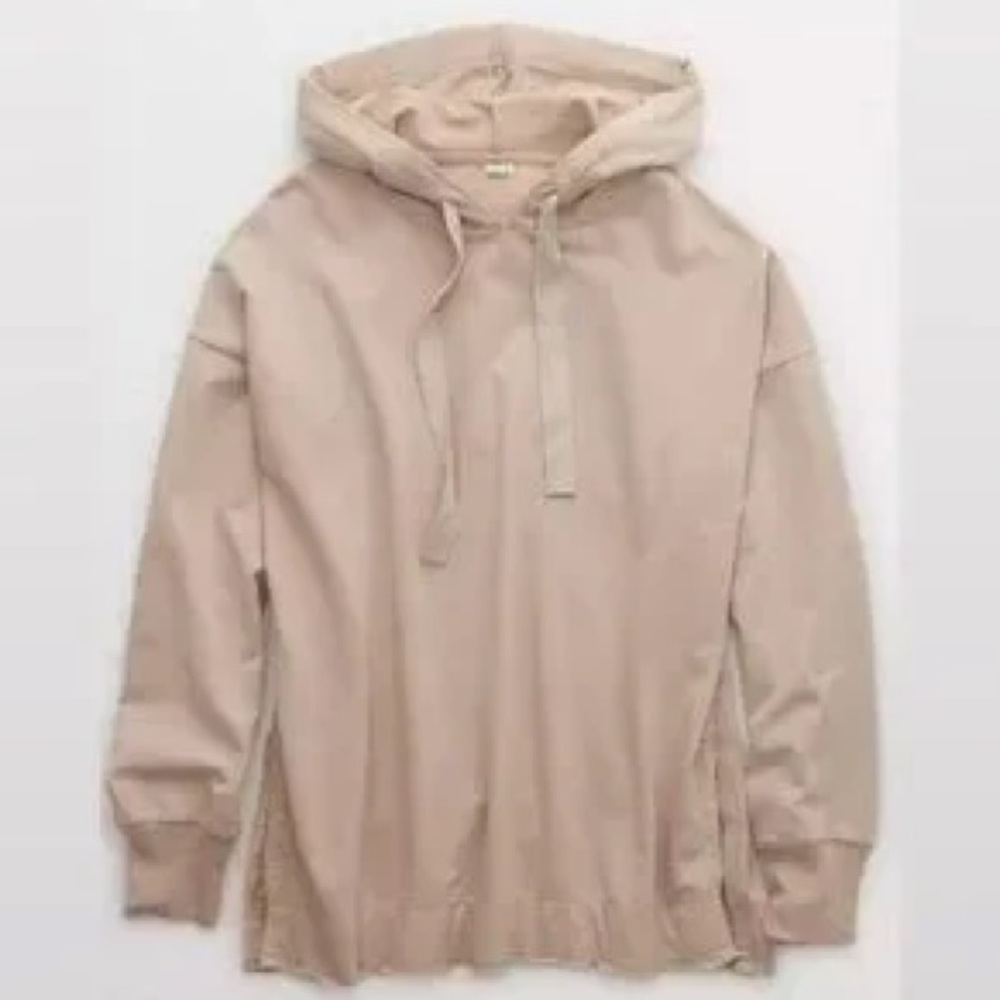 aerie sand color hoodie